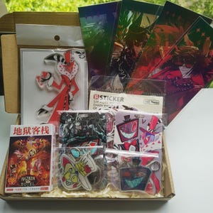 Coffret cadeau de l'hôtel Hazbin | Ensemble de produits animés sur le thème de l'enfer | Cadeau de fan esthétique démon gothique