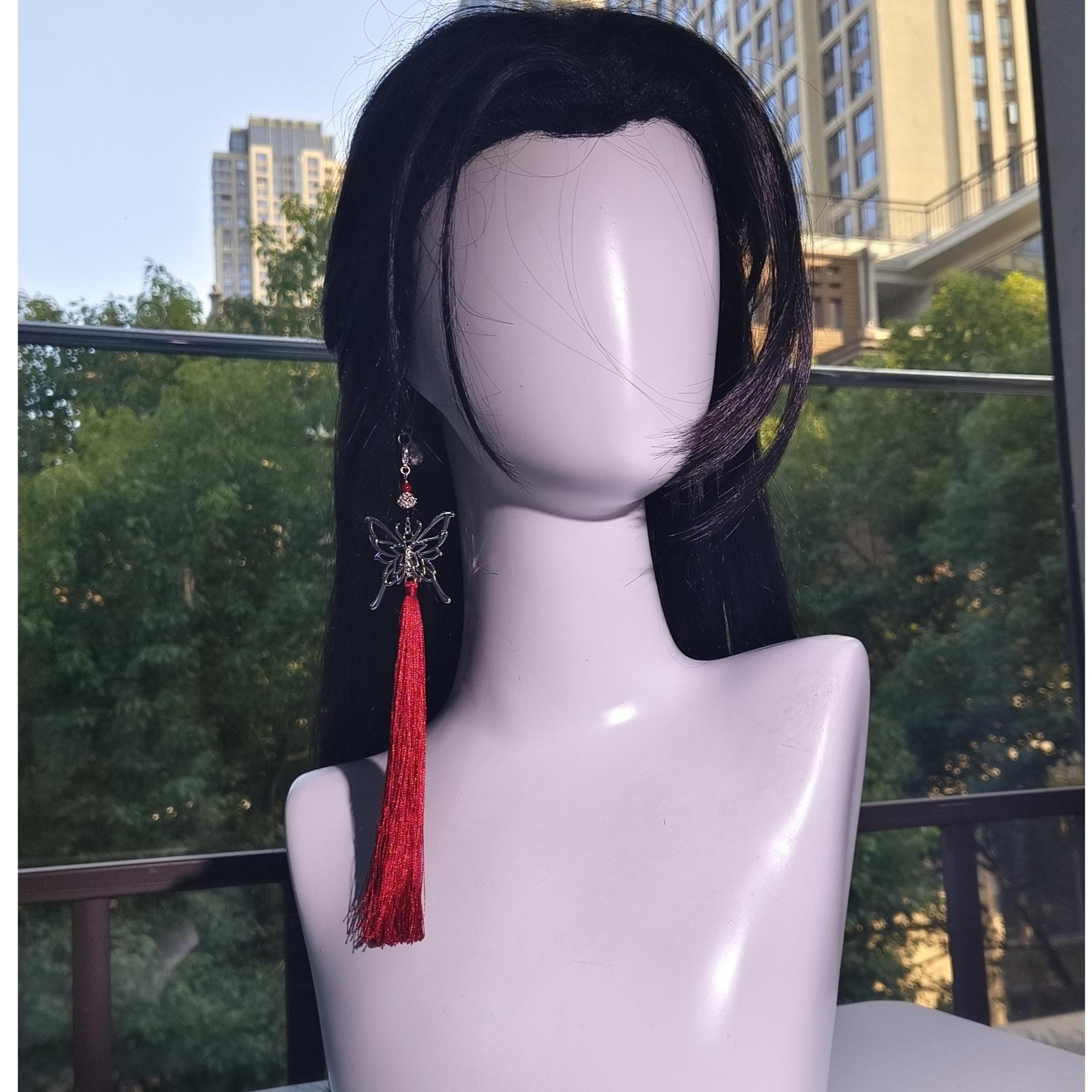 Hua Cheng Inspired Earcuff Silver Butterfly Heaven Official Blessing Earcuff Manhua Cosplay TGCF Cosplay Accessory Handmade Earcuff