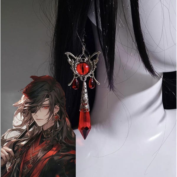 Man Hua Inspired Earring Huacheng  Cosplay Earcuff Heaven Officials' Blessing Accessories