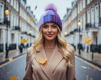Crochet Hat Pattern, Ribbed Beanie for Women, Warm Winter Headwear PDF