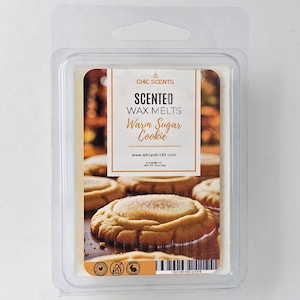 Warm Sugar Cookie Wax Melts - Soy Wax Clamshell, 6-Cell, Scented Home Fragrance, Gift