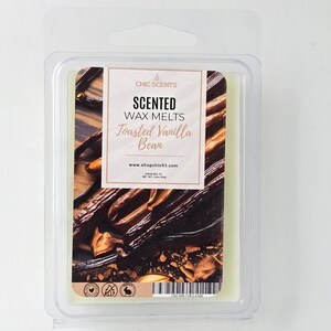 Toasted Vanilla Bean Wax Melts - Soy Wax Clamshell, 6-Cell, Scented Home Fragrance, Gift