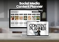 Social Media Content Planner | Editable in Canva | Includes Monthly, Weekly, and Mockups | 2025 Content Calendar product logo
