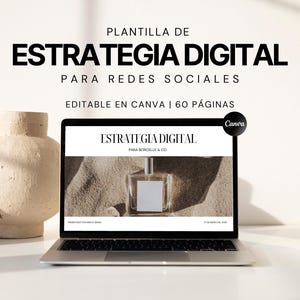 Digital Social Media Strategy Template | Editable in Canva | Social Media Strategy Template | Social Media Content Plan