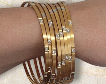 Brazaletes chapados en oro de 22 quilates: Brazaletes estilo punjabi del sur de la India