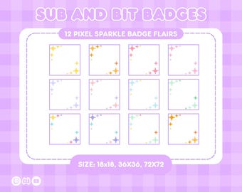 Insignias de suscripción de Twitch de Pixel Star: Celestial Sparkle Flair (descarga digital)