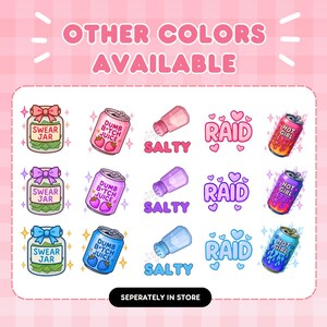 Twitch-emotes med rosa flickor: Animerade ord och statiska emotes (digital nedladdning) bild 7
