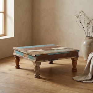 Tavolino Bajot in legno di recupero, colore shabby-vintage | STUFF Shop