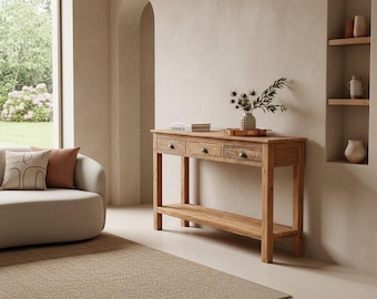 Vintage Timber console table made from recycled old wood