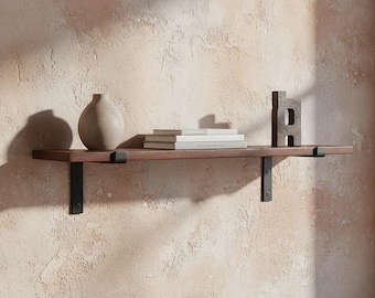 Étagère murale en bois de récupération au design vintage, marron, par STUFF Loft