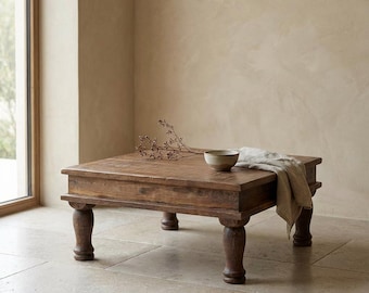Table d'appoint Bayot en bois recyclé, style vintage - STUFF Loft
