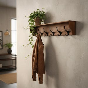 Vintage Wandgarderobe Flurgarderobe Garderobenhaken Wandhaken Altholz