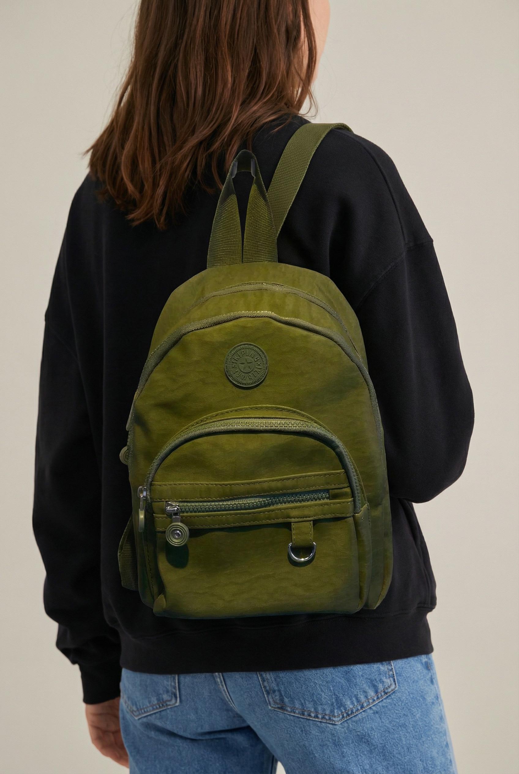 Olive Green Mini Backpack - Etsy display picture 1