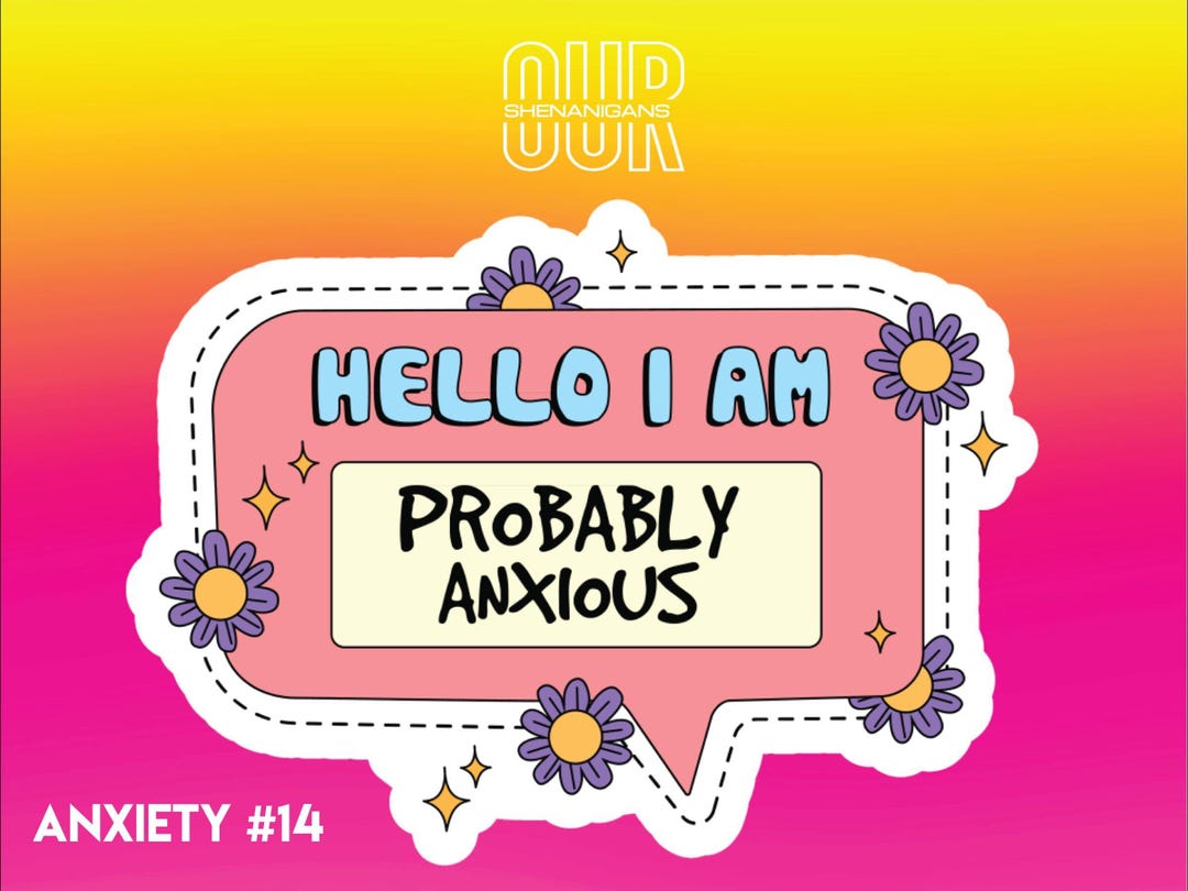 Anxiety Vinyl Sticker: Funny Sarcastic Meme Decal - Etsy