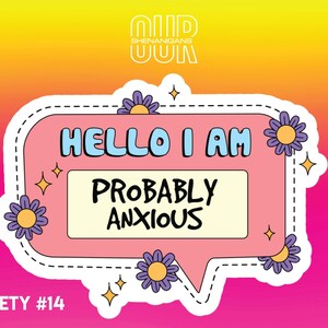 Anxiety Vinyl Sticker, Funny Sticker, Sarcastic Sticker, Cute Sticker, Laptop Sticker, Water Bottle Sticker, Custom Sticker, Meme Sticker
