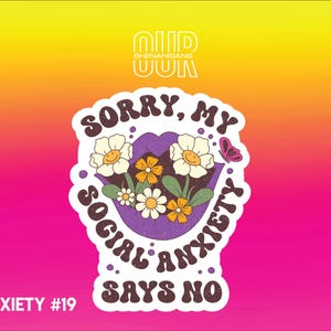 Anxiety Vinyl Sticker, Funny Sticker, Sarcastic Sticker, Cute Sticker, Laptop Sticker, Water Bottle Sticker, Custom Sticker, Meme Sticker