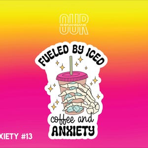 Anxiety Vinyl Sticker, Funny Sticker, Sarcastic Sticker, Cute Sticker, Laptop Sticker, Water Bottle Sticker, Custom Sticker, Meme Sticker
