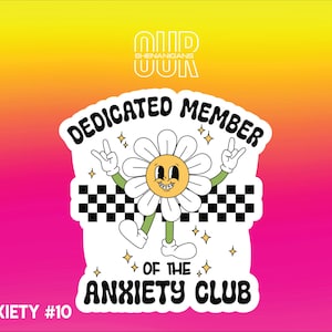 Anxiety Vinyl Sticker, Funny Sticker, Sarcastic Sticker, Cute Sticker, Laptop Sticker, Water Bottle Sticker, Custom Sticker, Meme Sticker