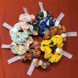 Handmade Patterned Scrunchies: Custom Hair Accessory, Custom Scrunchies, Stylish