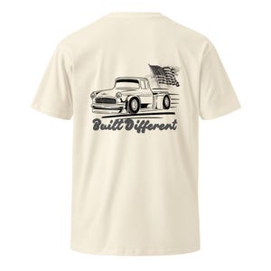 Built Different Truck T-Shirt Combed Cotton Graphic Automotive Enthusiasts Car Lovers Streetwear Gift