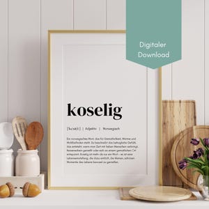 poster definizione koselig | Download digitale | cartolina | murale