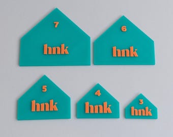 Hnk Corner Cutting Templates - Professional Sewing & Craft Guides - Set of 5 (3mm to 7mm) - Precise Seam Allowance Tools for Bags, Wallets