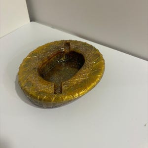 Gold Glitter Resin Ashtray | Handmade Ashtray | Gift