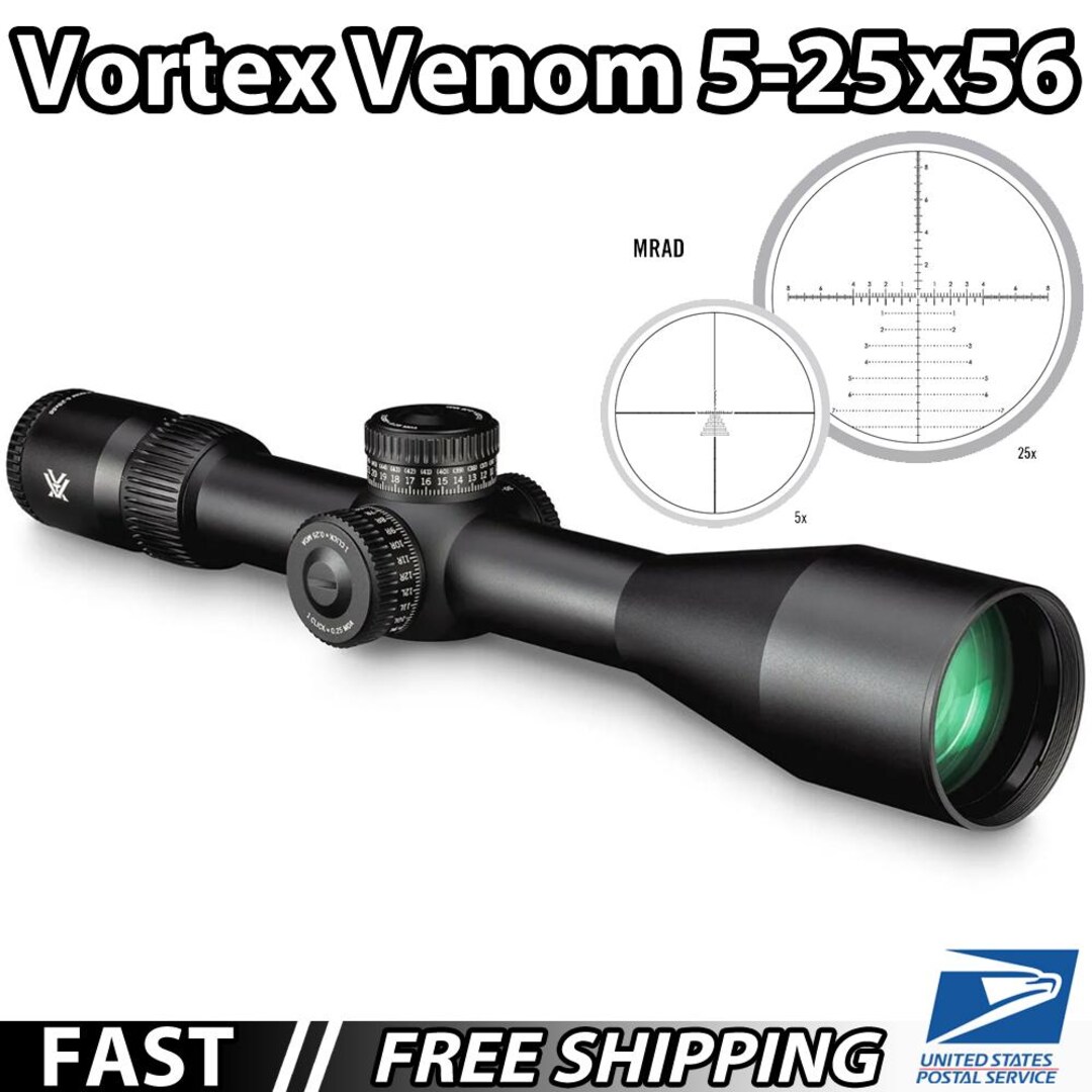 Vortex Venom 5-25x56 First Focal Plane EBR-7C MRAD Scope VEN-52502 - Etsy