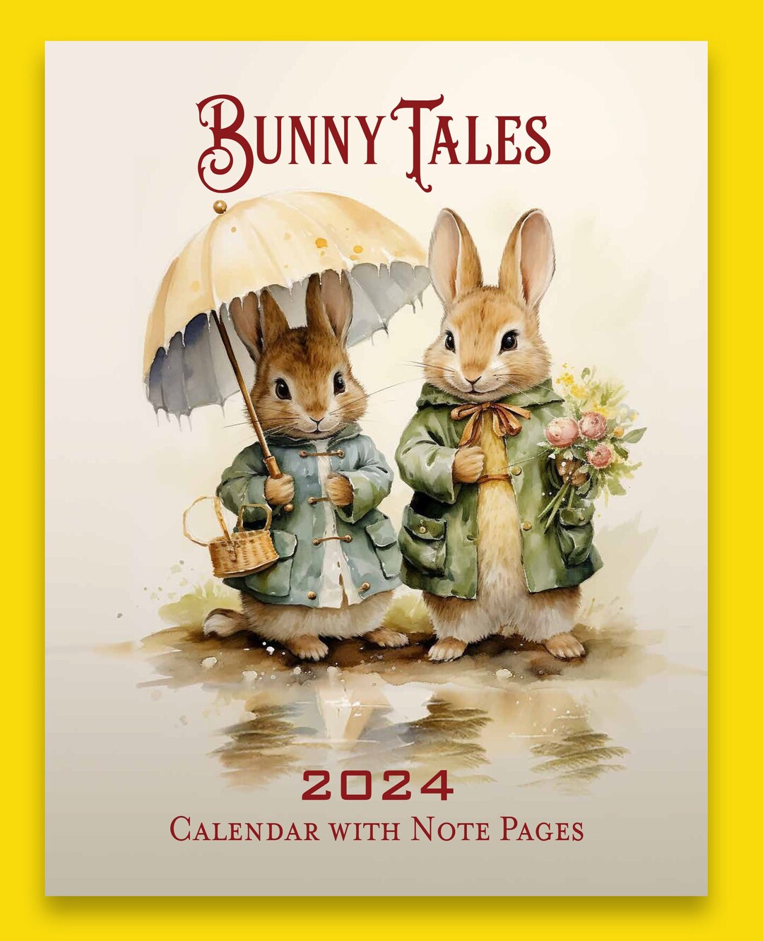 Bunny Tales Adorable Calendar/notebook in the Style of Beatrix Potter