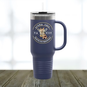 Personalized Giraffe Travel Mug: 40oz Insulated Coffee Tumbler