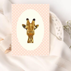 10 pcs Aquarelle Girafe Cottagecore. Lot de cartes postales | Mignons voeux, ensemble de papeterie faite main, cartes de correspondance girly, cadeau