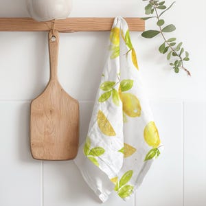 Lemonade Fresh Cotton Tea Towels, Bright Kitchen Décor, Gift for Summer, Lemon Lovers, Eco-Friendly Kitchen Accessories