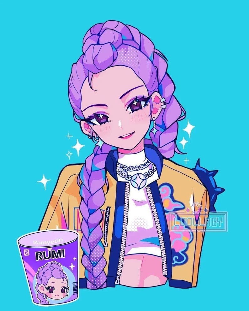 Kpop Demon Hunters Geburtstagsdeko - Huntrix Rumi Mira Zoey Jinu Saja