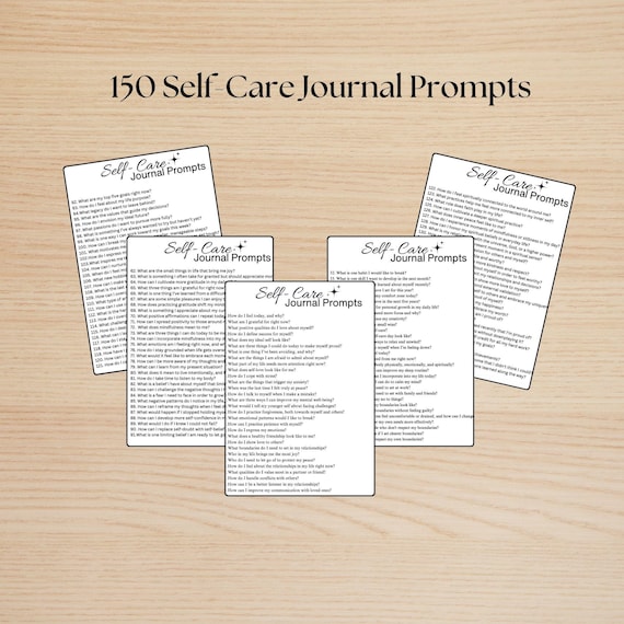 Self Care Journal Prompts: 150 Thought-Provoking Ideas for Mindfulness & Personal Growth