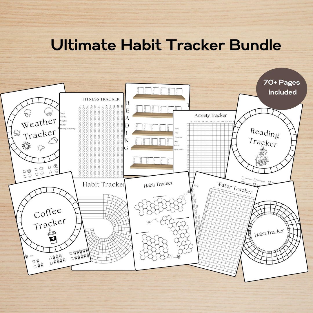 Goal Setting Habit Tracker Bundle: Productivity Planner (printable) - Etsy