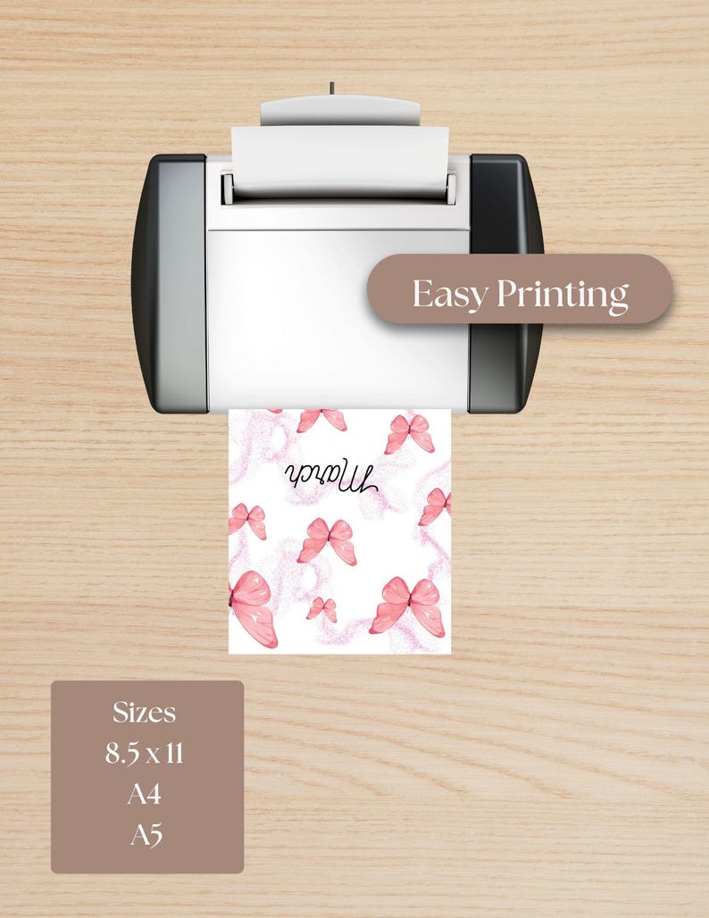 Marsjournalpaket: Utskrivbara planeringssidor (A4 och A5) (digital nedladdning) bild 9