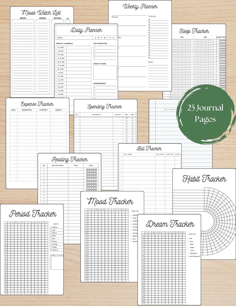 Marsjournalpaket: Utskrivbara planeringssidor (A4 och A5) (digital nedladdning) bild 7