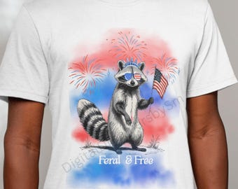 Feral and Free 4th of July PNG Cut File: Independence Day Design (Digital Download