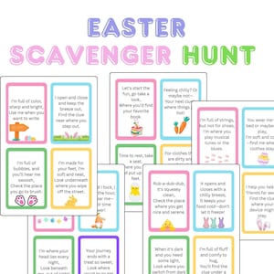 Easter Scavenger Hunt: 20 Printable Clues, Family Game (Digital Download)