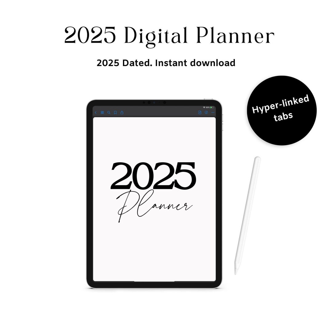 2025 Digital Goodnotes Template - Editable Planner With Stickers ...