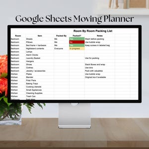 Google Sheets Moving Planner | Digital Moving Checklist & Task Tracker | Relocation Organizer Template | Instant Download