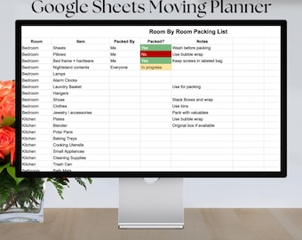 Google Sheets Moving Planner | Digital Moving Checklist & Task Tracker | Relocation Organizer Template | Instant Download
