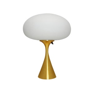 Mid-Century Modern Design Mushroom Table Lamp by Designline in Brass - Vintage Danish Modern Style