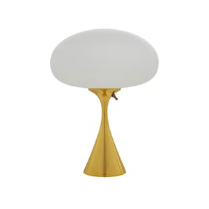 Mid-Century Modern Design Mushroom Table Lamp by Designline in Polished Brass - Vintage Laurel Lamp Style but NEW