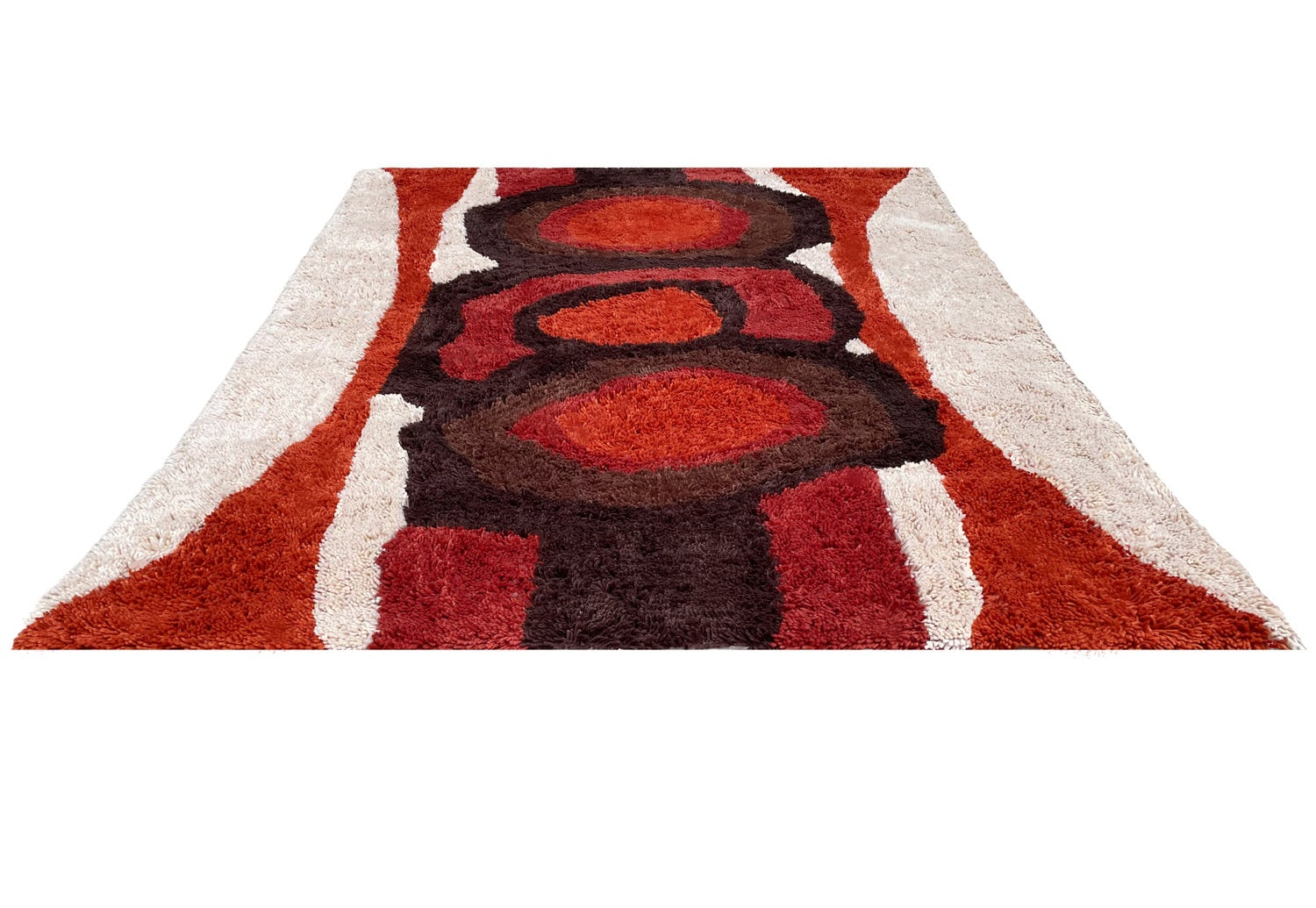 5 X 7 Mid Century Modern Rya Style Shag Area Rug or Carpet Contemporary ...