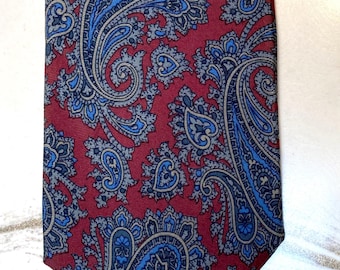 Men's Vintage Joseph Pulitzer Paisley Silk Neck Tie