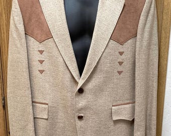 Chaqueta vaquera vintage talla 44S Pagano West Silk? Canesú y detalles de Ultrasuede Hecho en EE. UU.
