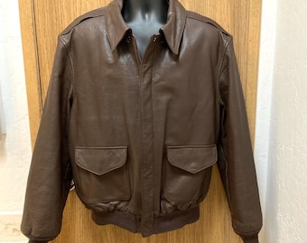 Vintage 90s Goatskin Leather A-2 Flight Jacket Size 44L - Etsy