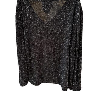 Classic creations black beaded evening dress top
