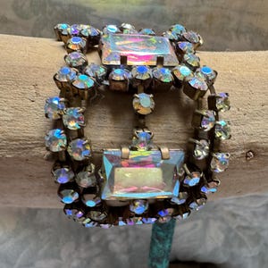 ビンテージ/BIJOUX.M.G/刻印/チェコガラス/ネックレス/ハート/ブルー ビンテージ/BIJOUX.M.G/刻印/チェコガラス/ネックレス/ハート/ブルー